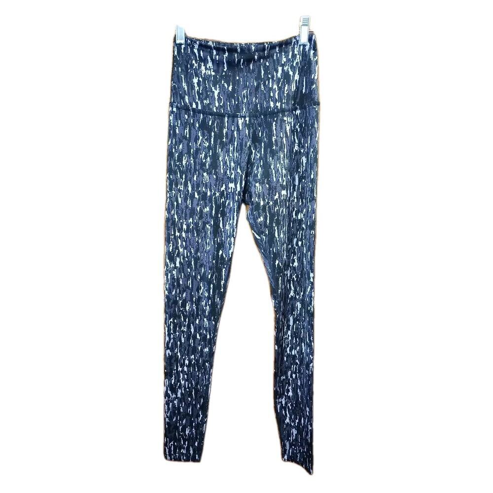 Beyond Yoga High Waisted Full Length Leggings Size M Black Gray Camo Marble